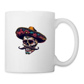 Mexican Skull Sombrero - Mug - white - Right