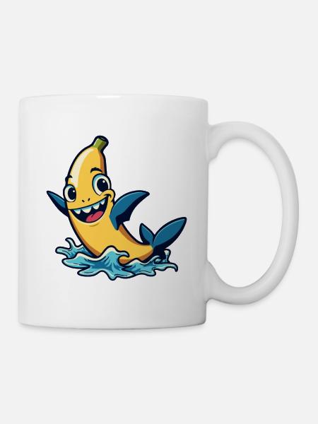 REQUIN BANANE - Mug blanc - blanc