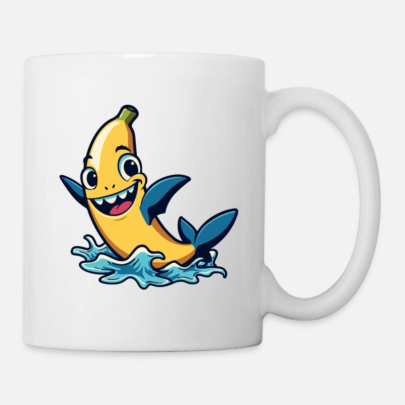REQUIN BANANE - Mug blanc - blanc