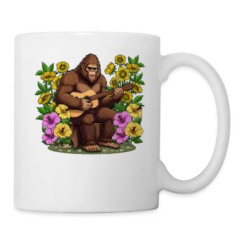 Bigfoot mit Gitarre - Tasse - Weiß - Rechts