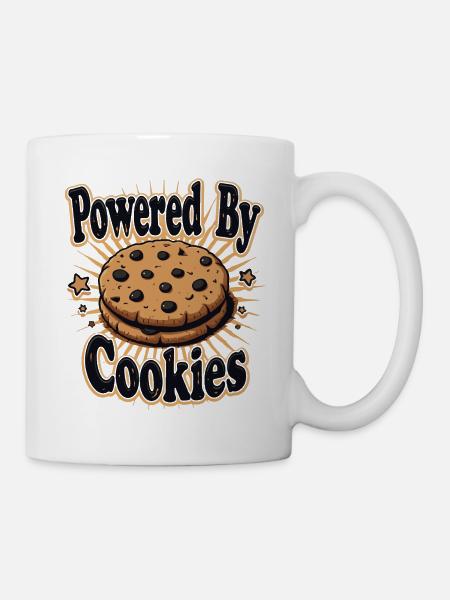 UNTERSTÜTZT DURCH COOKIES - Tasse - Weiß