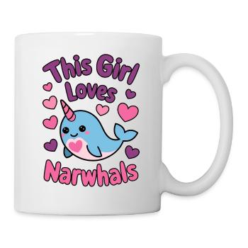 Narwal Spruch Narwale Lustiges Narwal Geschenk - Tasse - Weiß - Rechts
