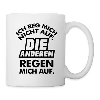 Je ne m’énerve pas, les autres me contrarient - Mug blanc - blanc - Droite