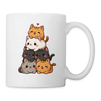 Cat & Kitten, Cute Cats, Cat Stack - Mug - white - Right