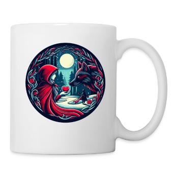 Conte de fées Le Petit Chaperon Rouge Loup Amour mystique Bien-être animal - Mug blanc - blanc - Droite