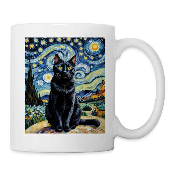 Feline Elegance at Night Feline Elegance - Mug - white - Right