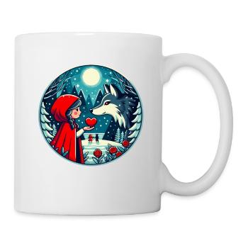 Conte de fées Petit Chaperon Rouge Loup Enfants Mignon Fantaisie - Mug blanc - blanc - Droite