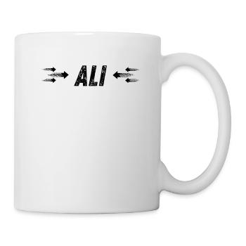 Ali Ist Da Kann Losgehen Daumen Hoch Männer - Tasse - Weiß - Rechts
