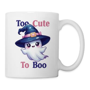 Entzückender Geist im Hexenhut – Too Cute to Boo - Tasse - Weiß - Rechts