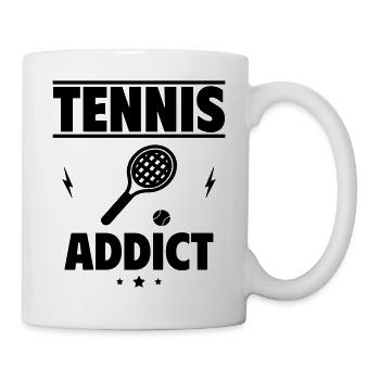 Tennis addict - Mug - white - Right