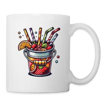 Seau de sangria coloré Seau à boire Majorque - Mug blanc - blanc - Droite