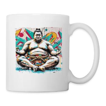 Betender Buddha Ringer Street Art Style - Tasse - Weiß - Rechts