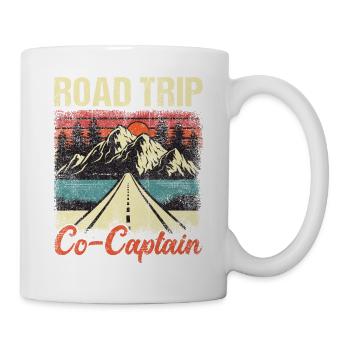Co-capitaine du road trip - Mug blanc - blanc - Droite