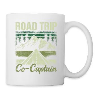 Co-capitaine du road trip - Mug blanc - blanc - Droite