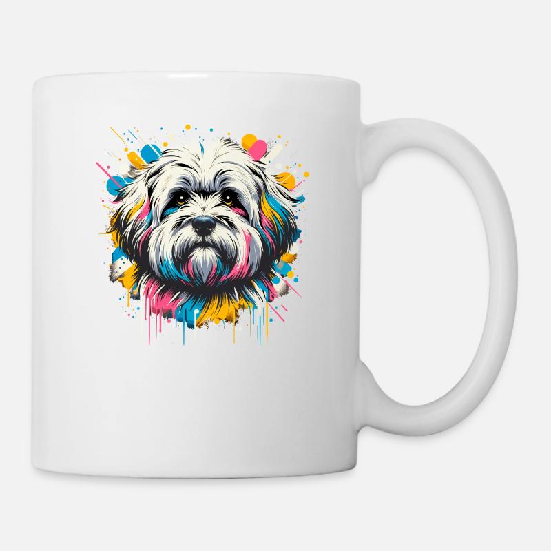 Colorful Splash Art Coton de Tuléar - Mug blanc - blanc