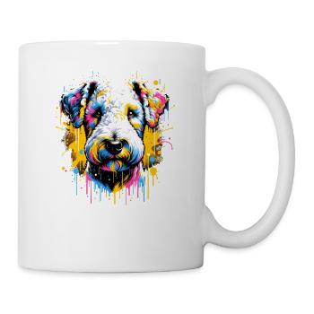 Splash Art Bedlington Terrier Rothbury Terrier - Mug - white - Right