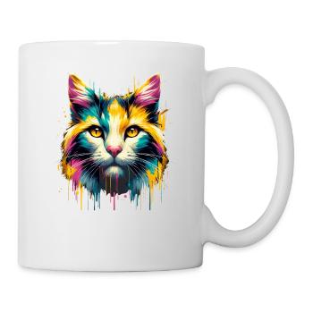 Splash Art Cymric Canadian Cymrics Long Haired - Mug - white - Right
