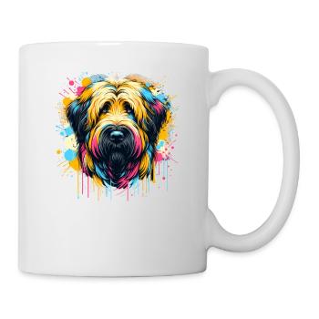 Colorful Splash Art Briard Briards - Mug - white - Right