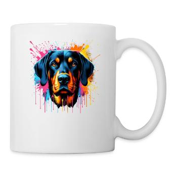 Colorful Splash Art Bavarian Mountain Scent Hound - Mug - white - Right