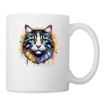 Éclaboussures colorées Art Californie pailleté - Mug blanc - blanc - Droite