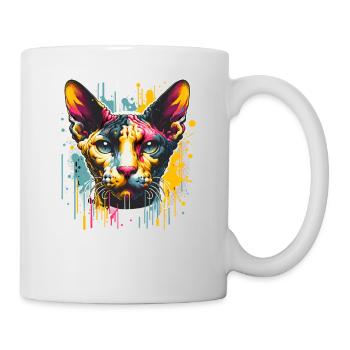 Splash Art Cornish Rex Corn Rex - Tasse - Weiß - Rechts