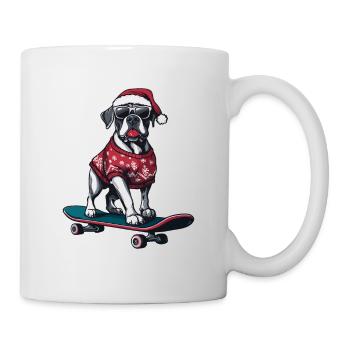 Great Dane Dog Noël Skateboard - Mug blanc - blanc - Droite