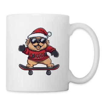 Chow Chow Chien Noël Skateboard - Mug blanc - blanc - Droite