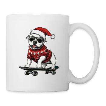 American Staffordshire Terrier Hund Weihnachten Sk - Tasse - Weiß - Rechts