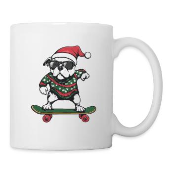 Dogue Argentino Chien Noël Skateboard - Mug blanc - blanc - Droite