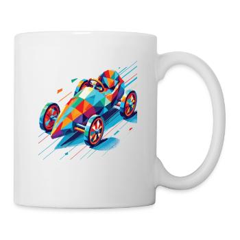 Colorful Soapbox Retro Polygon Racer - Mug - white - Right