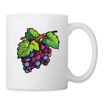 Weintrauben Symbol - Tasse - Weiß - Rechts