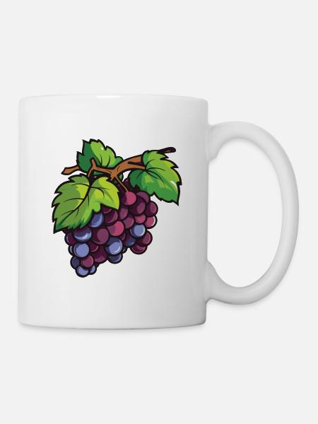 Weintrauben Symbol - Tasse - Weiß