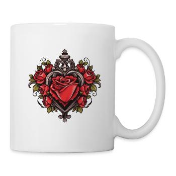 Herz Symbol Liebe Tattoo - Tasse - Weiß - Rechts