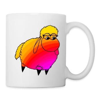 Wolly Sheepling Rainbow Retro wave Gaming - Tasse - Weiß - Rechts