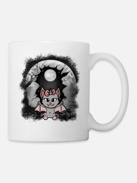Kind Halloween Fledermaus Fledermäuse Kinder - Tasse - Weiß