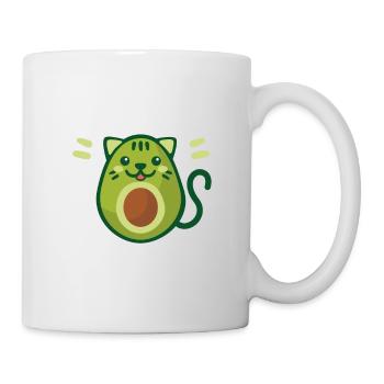 AvoGato Funny Avocado and Cat Lover Vegetarian Gif - Mug - white - Right