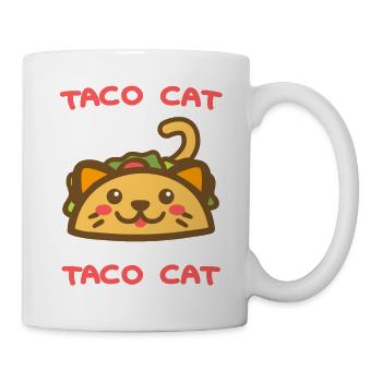 Taco Cat Spelled Backwards Is Taco Cat Lover Gift - Mug - white - Right