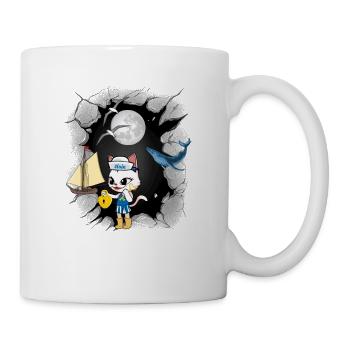 Maritime Cat Cats Enfants Enfant Bateau Marin - Mug blanc - blanc - Droite
