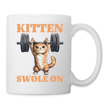 Kitten My Swole On - Tasse - Weiß - Rechts