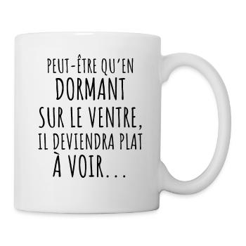 idée cadeau message humour drole homme femme rigol - Mug blanc - blanc - Droite
