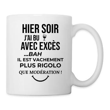 cadeau homme femme humour drole alcool soiree fete - Mug blanc - blanc - Droite