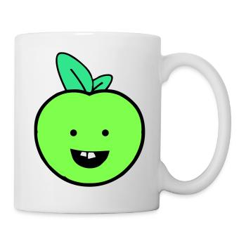 apfel smile - Tasse - Weiß - Rechts