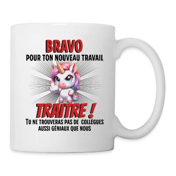 Cadeau départ collègue de travail - Mug blanc - blanc - Droite