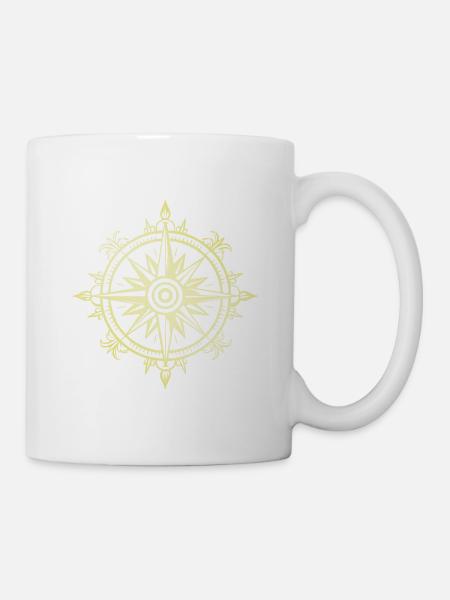 Kompass Gold - Tasse - Weiß