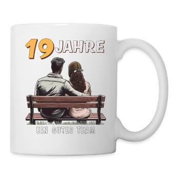 19 YEARS A GOOD TEAM MAN WOMAN - Mug - white - Right