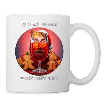 GLÜHWEIN ENDLICH WIEDER WEIHNACHTSFEIER - Tasse - Weiß - Rechts