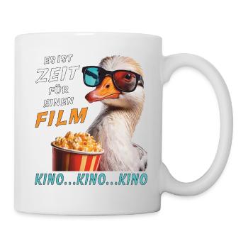 GOOSE C’EST L’HEURE D’ALLER AU CINÉMA - Mug blanc - blanc - Droite