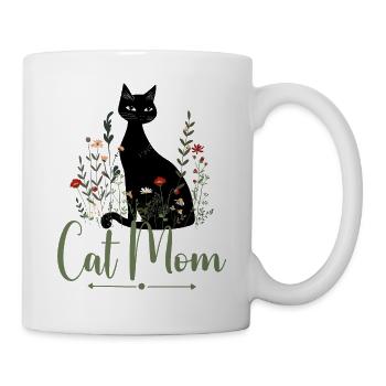 Cat Mom | National Black Cat Day - Mug - white - Right