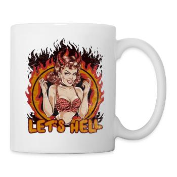 American Pin Up Hell Halloween - Mug - white - Right
