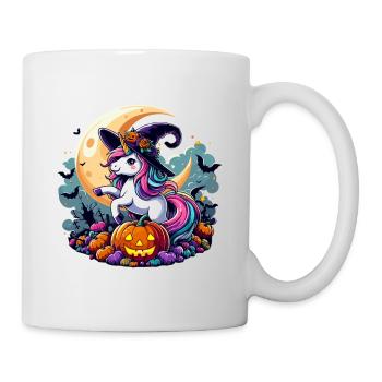 Halloween Unicorn Witch Witch Hat Pumpkins Kids - Mug - white - Right